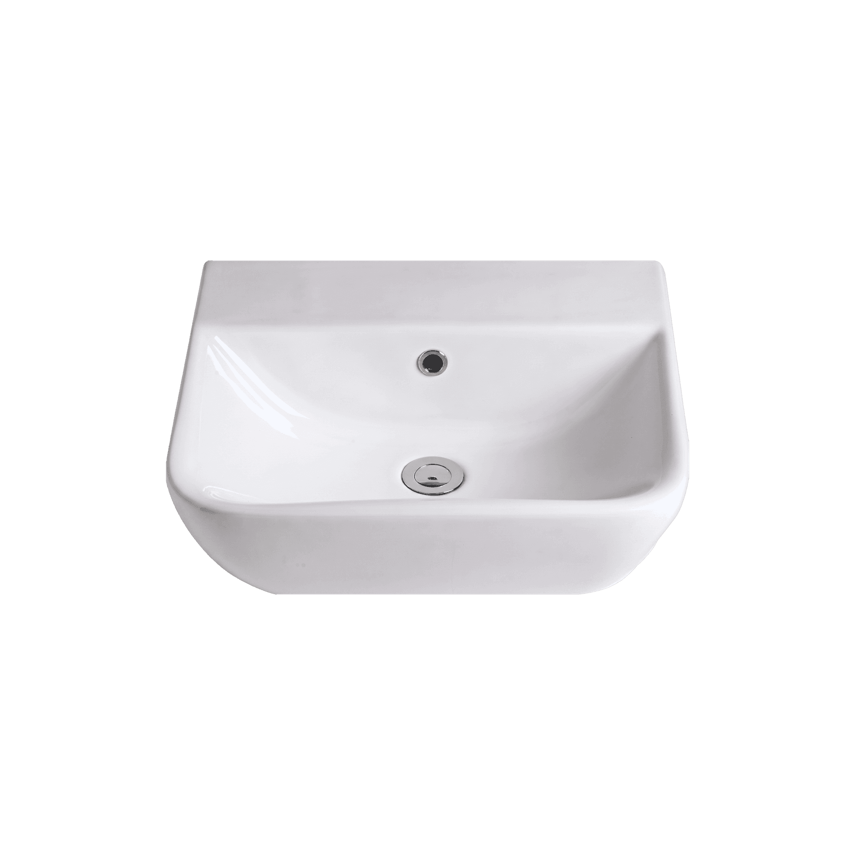 Cygnet 500 Semi Recessed Basin - No Taphole - Overflow