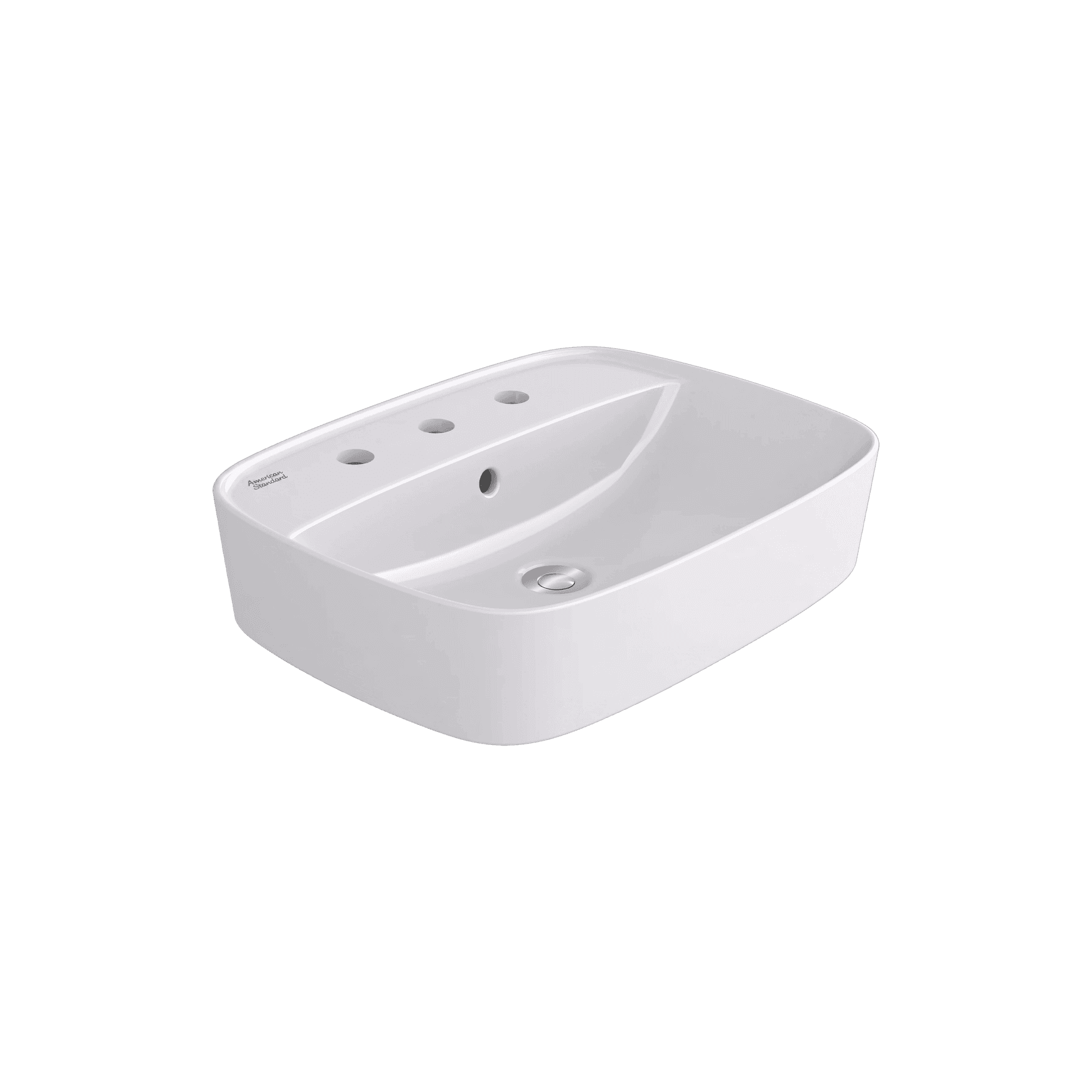 Signature 550 Counter Top Basin - 3 Tap Hole - Overflow