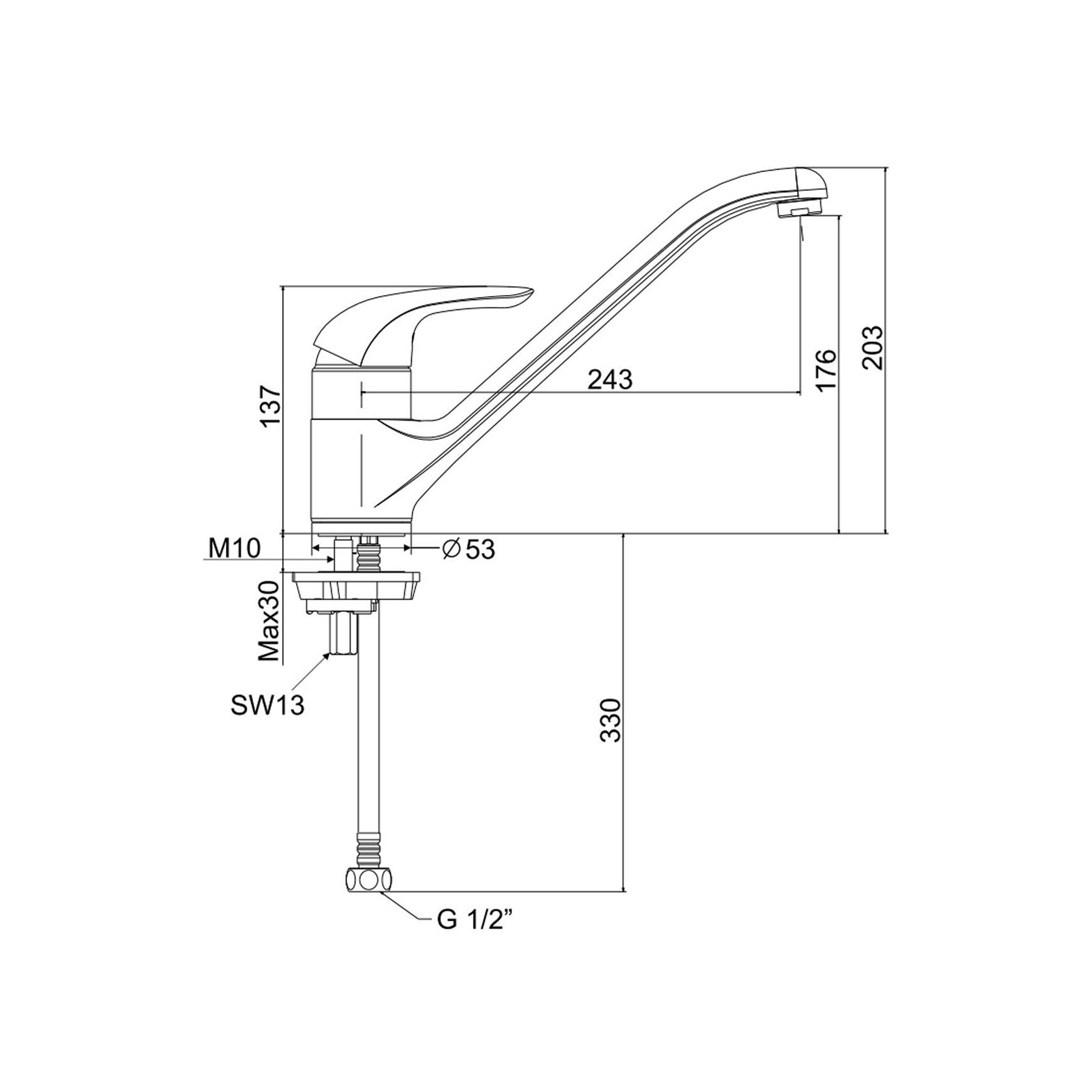Studio Saga Tubular Sink Mixer Tap