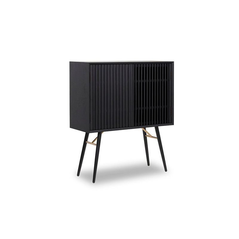 ASLOG Tall Sideboard 90cm - Black