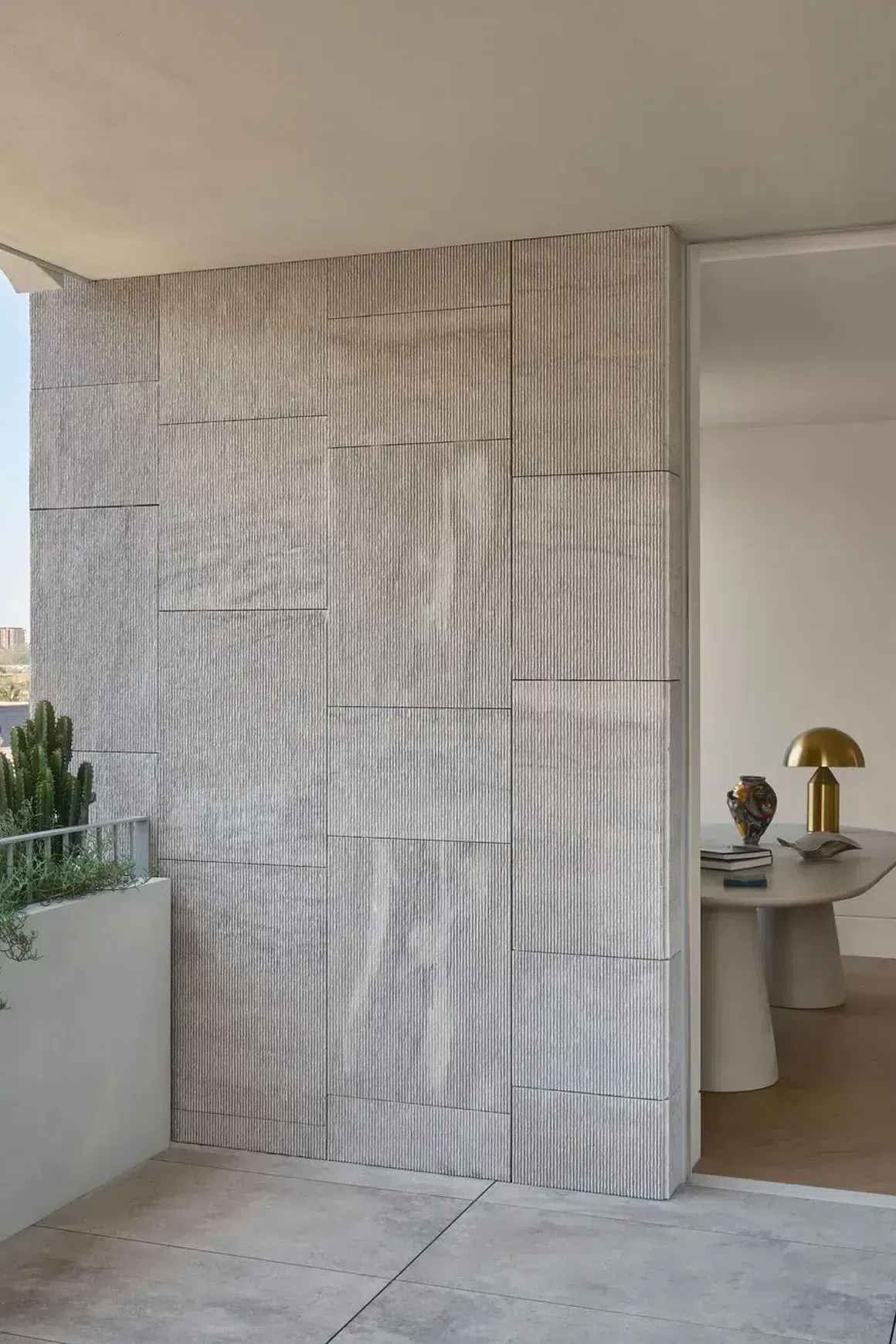 Tallin Grey Grooved Stone Wall Cladding