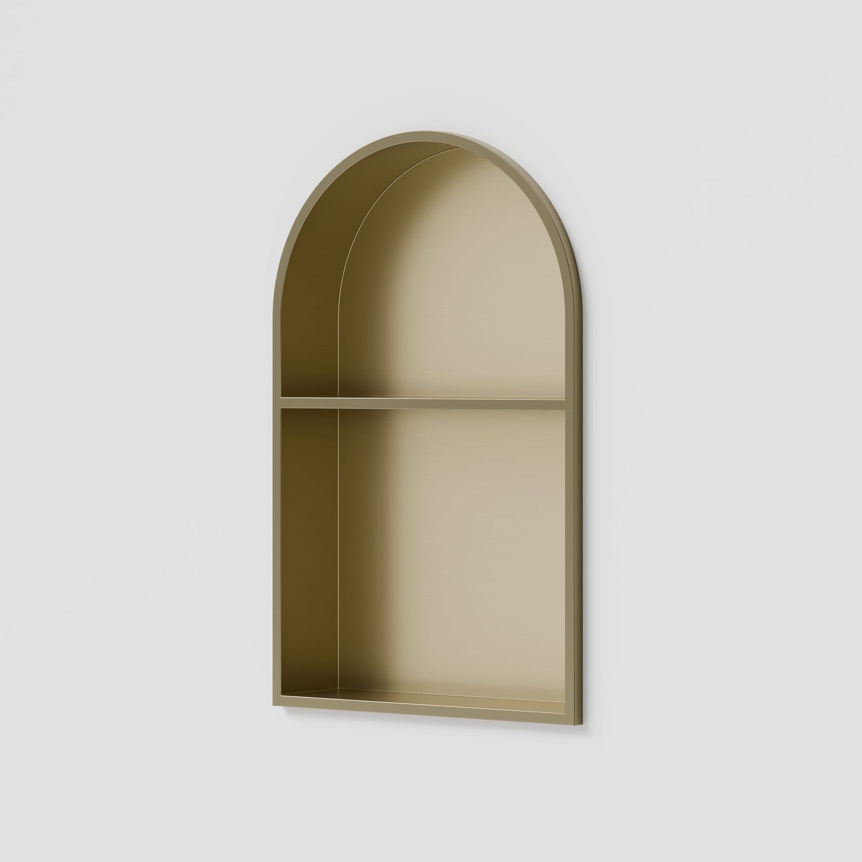 Acacia Arch Shower Niche with Shelf