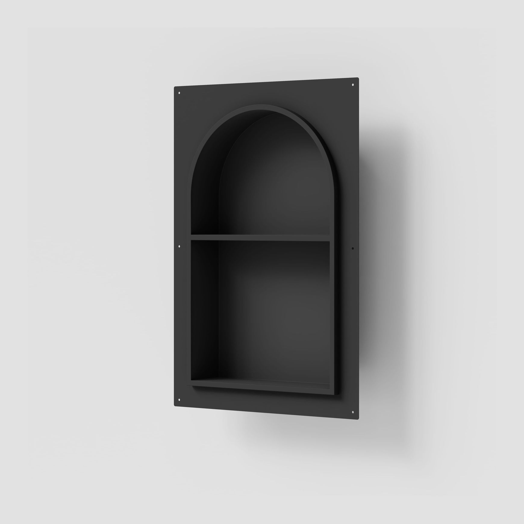 Acacia Arch Shower Niche with Shelf