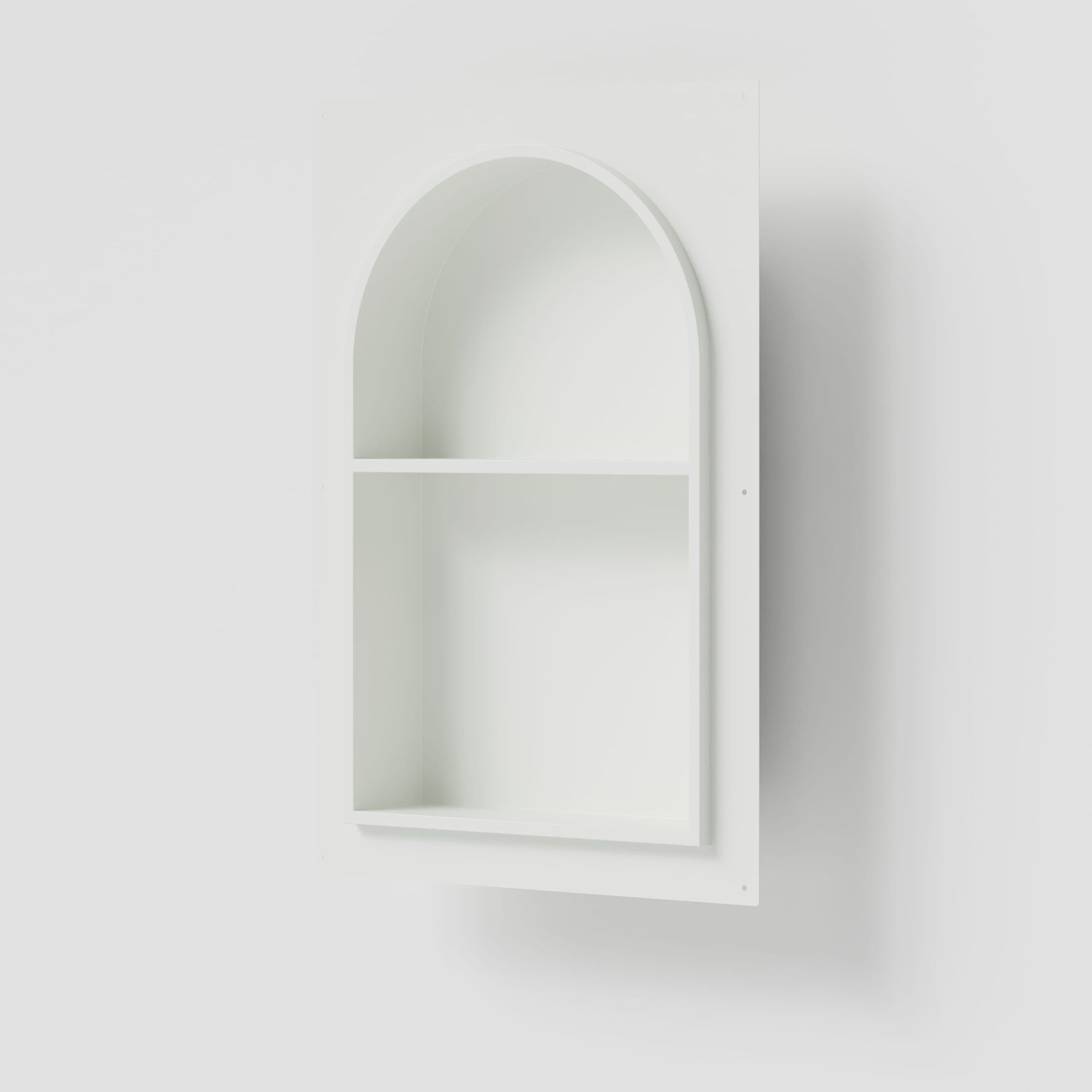 Acacia Arch Shower Niche with Shelf