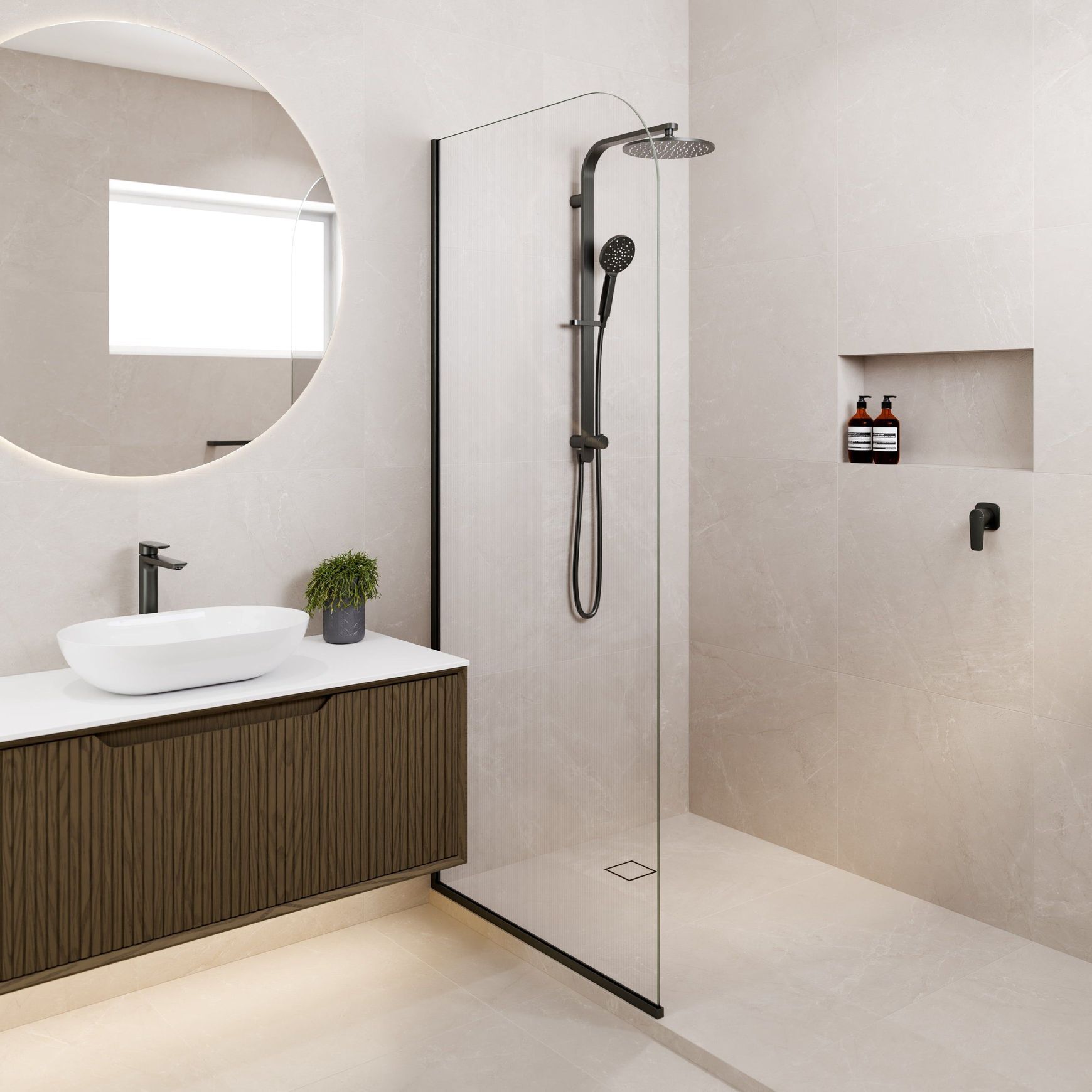 Versa Square Tiled Shower Waste & Full Undermount Kit