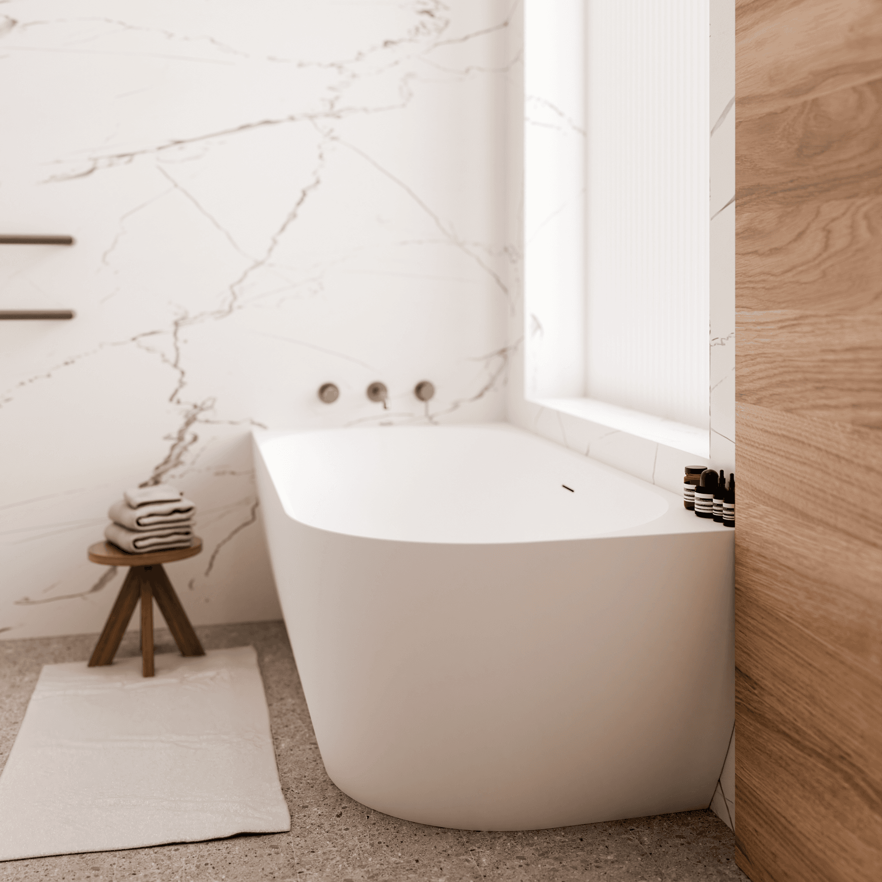 Endura Acrylic Arc 1700 Corner Bath Range