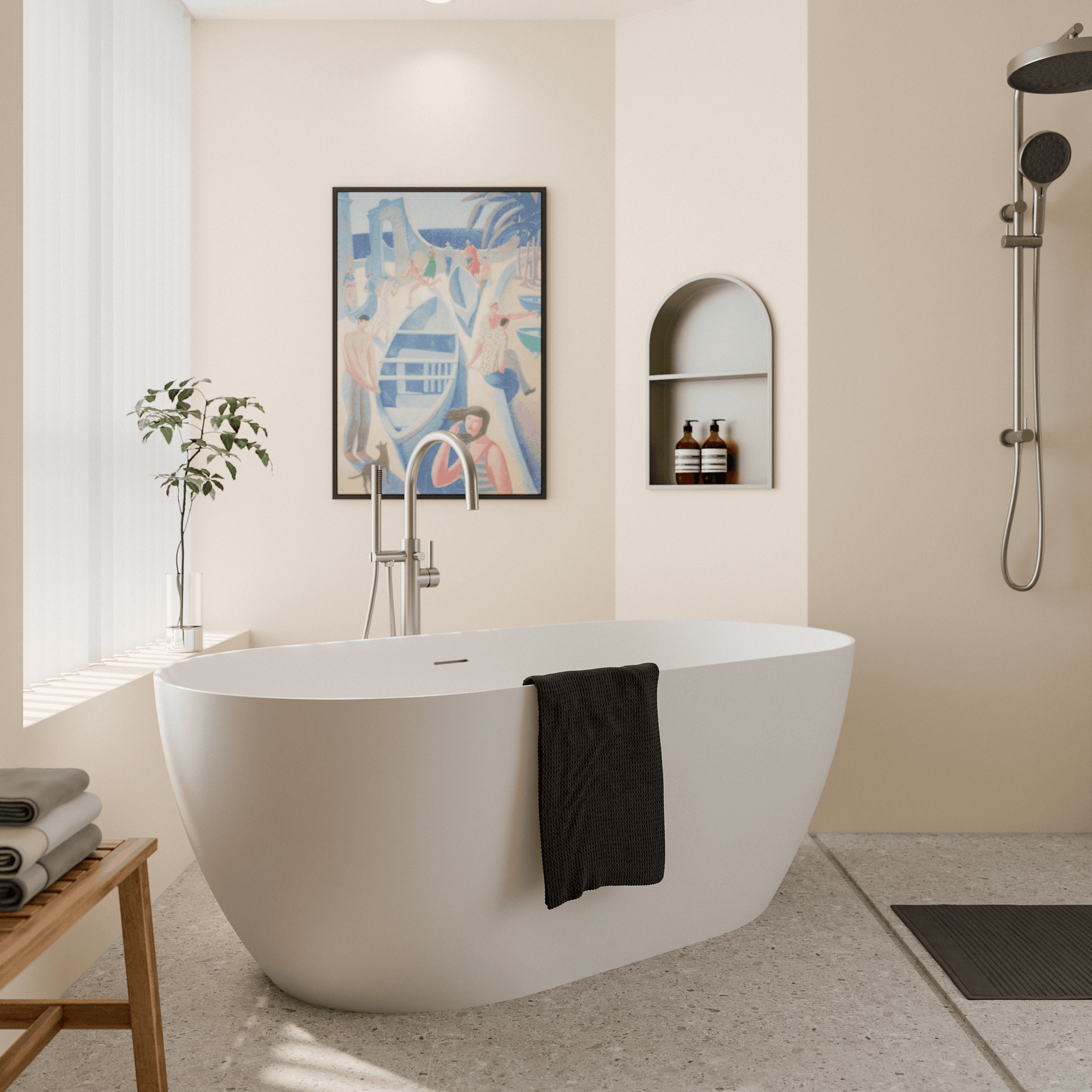 Endura Acrylic Arc 1650 Freestanding Bath