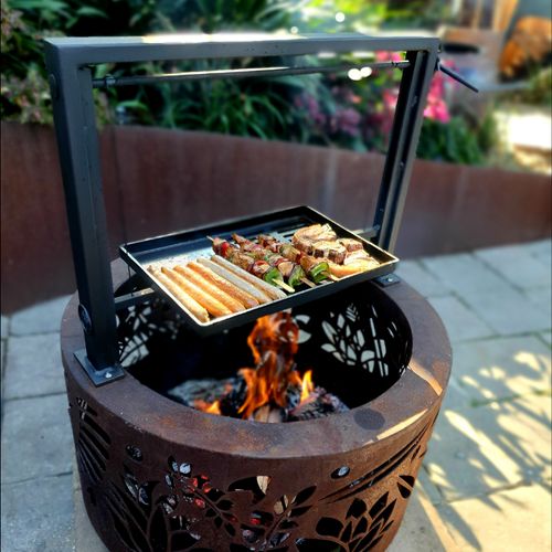 Argentine BBQ Grill Attachment for Fire Pit