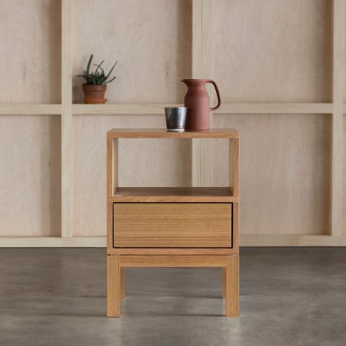 Huey Double Timber Bedside Table