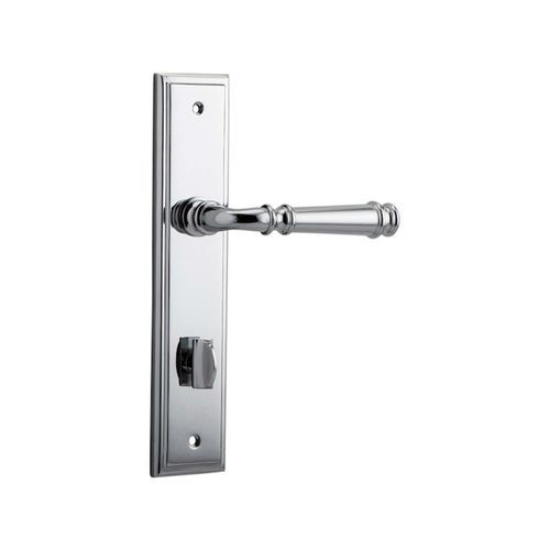 Iver Verona Door Lever on Stepped Backplate Privacy Chrome Plated 11742P85 - Customise to your needs