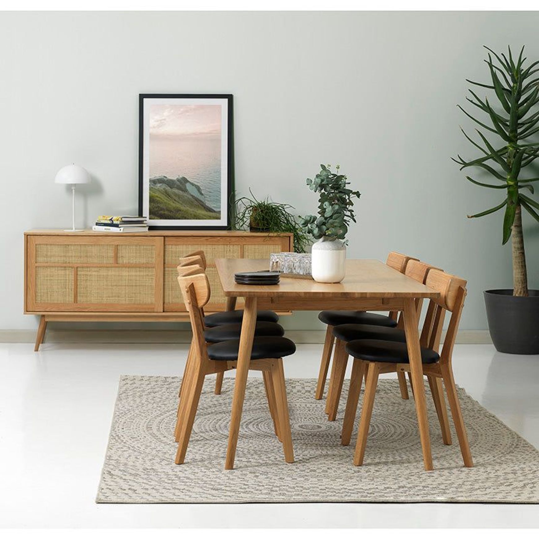 BARRALI Sideboard Buffet 180cm - Natural & Rattan