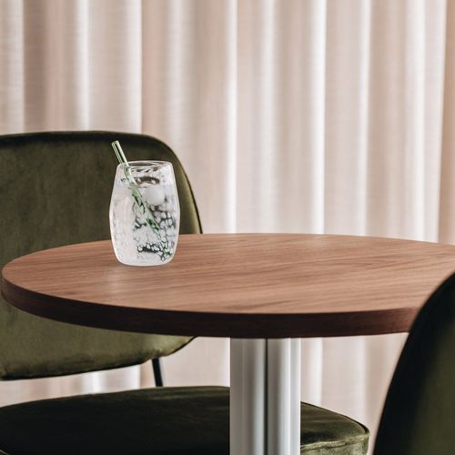 Round Timber Veneered Table Top