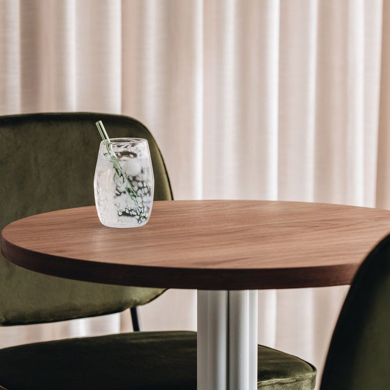 Round Timber Veneered Table Top