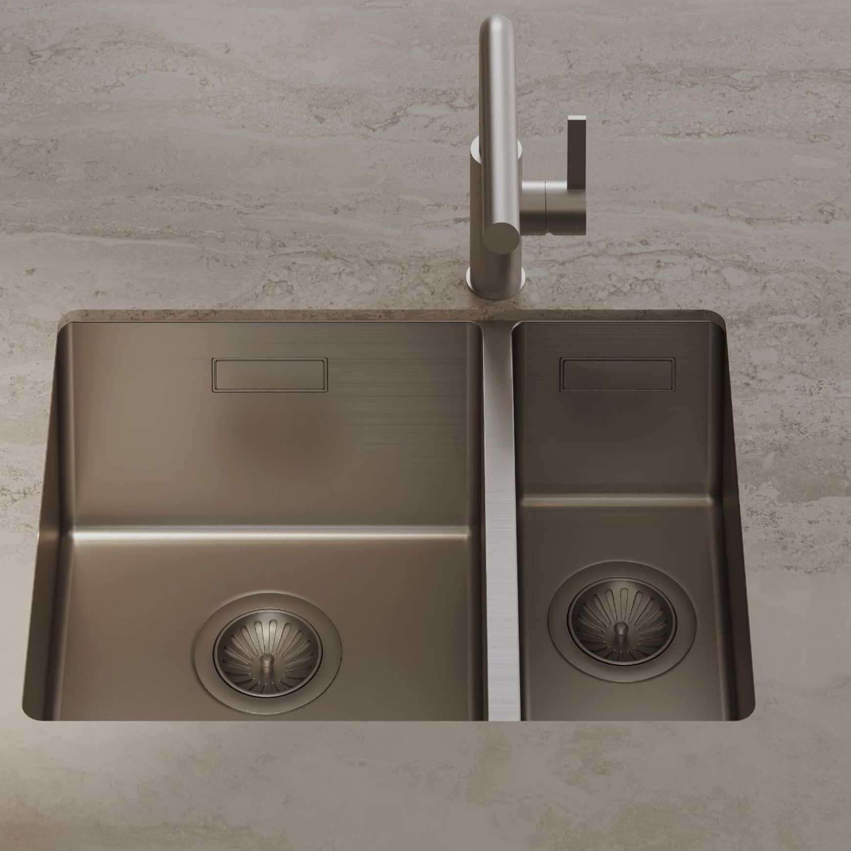 Box Lux 55 Double Stainless Steel Sink