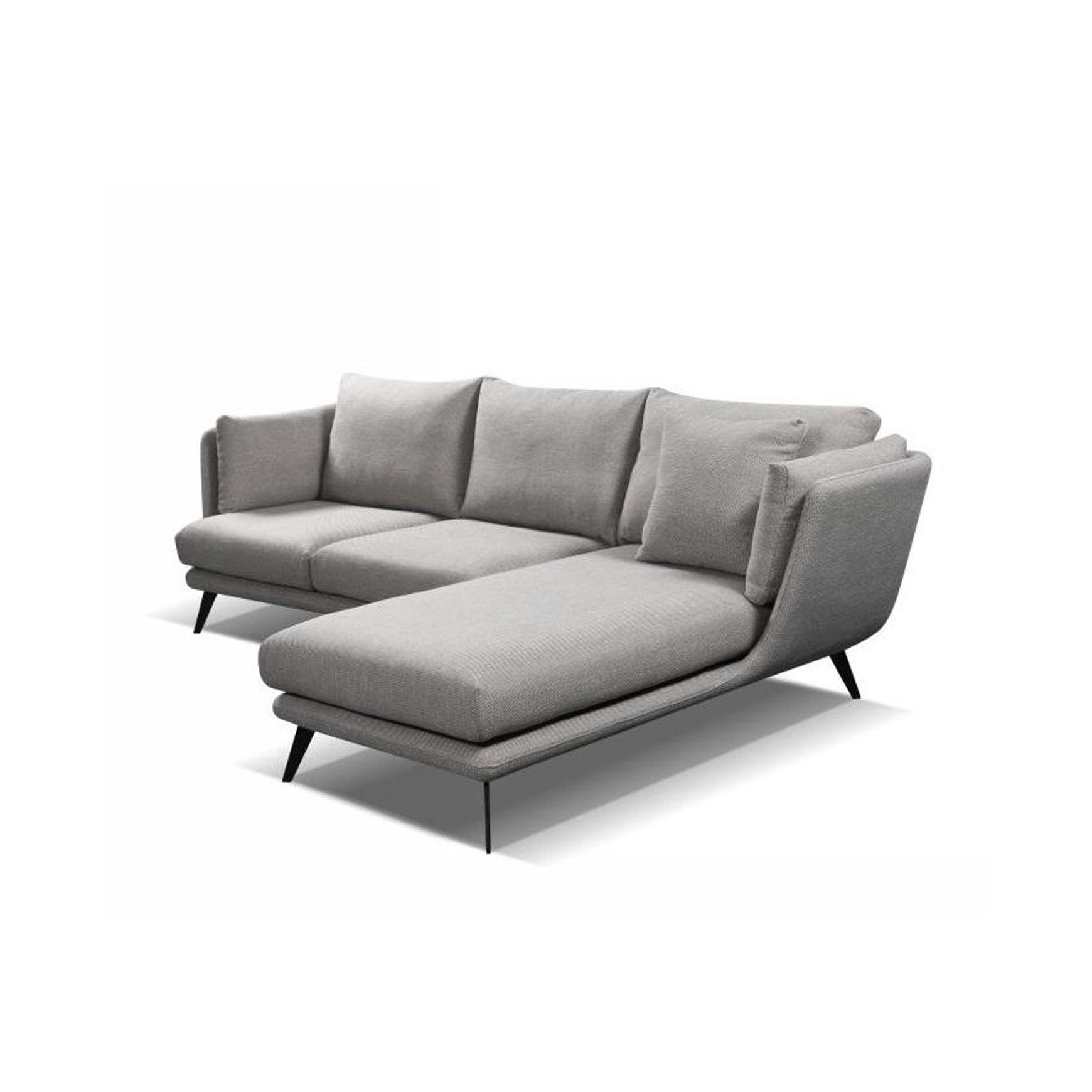 RANNI 3 Seater Sofa With Right Chaise - Warm Grey