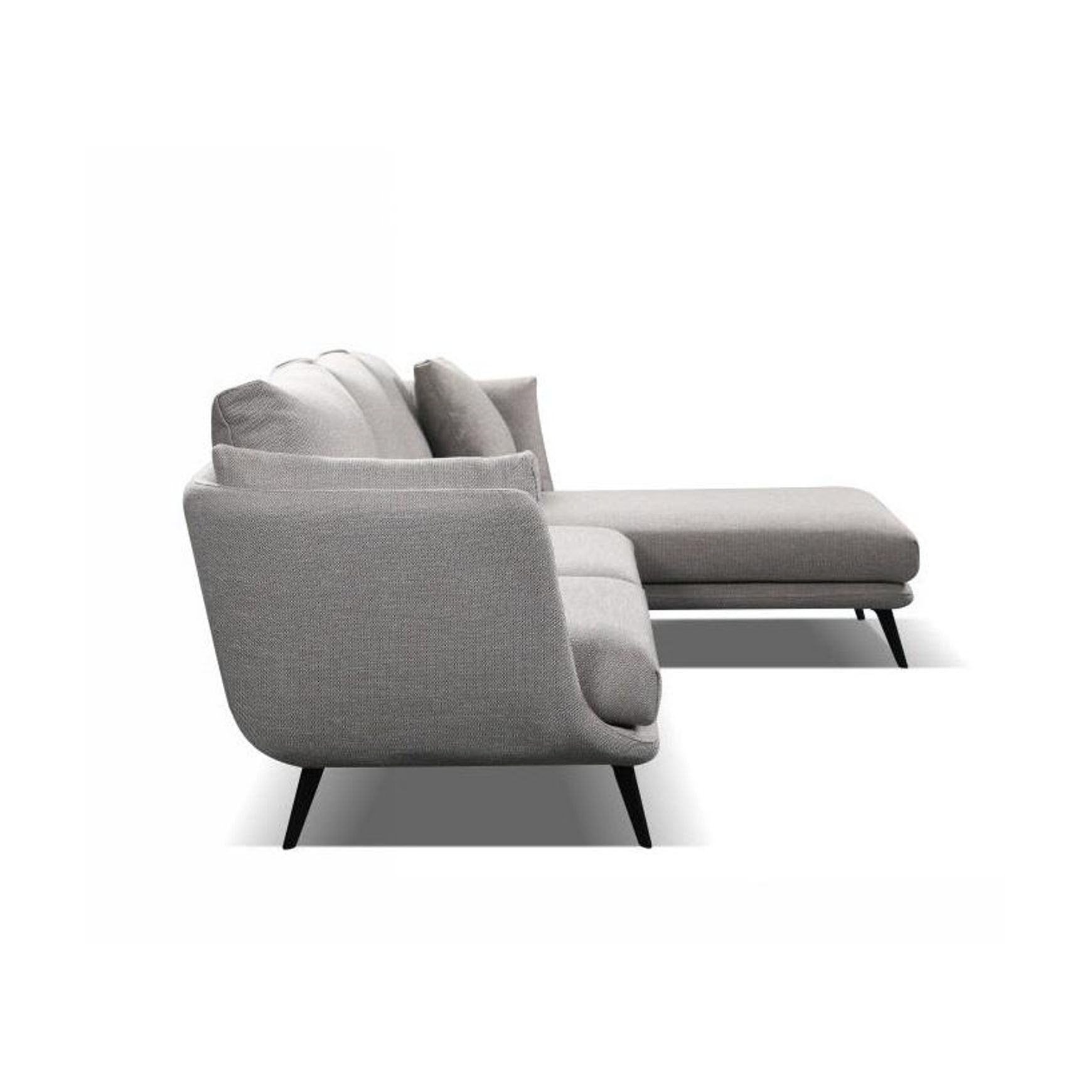 RANNI 3 Seater Sofa With Right Chaise - Warm Grey