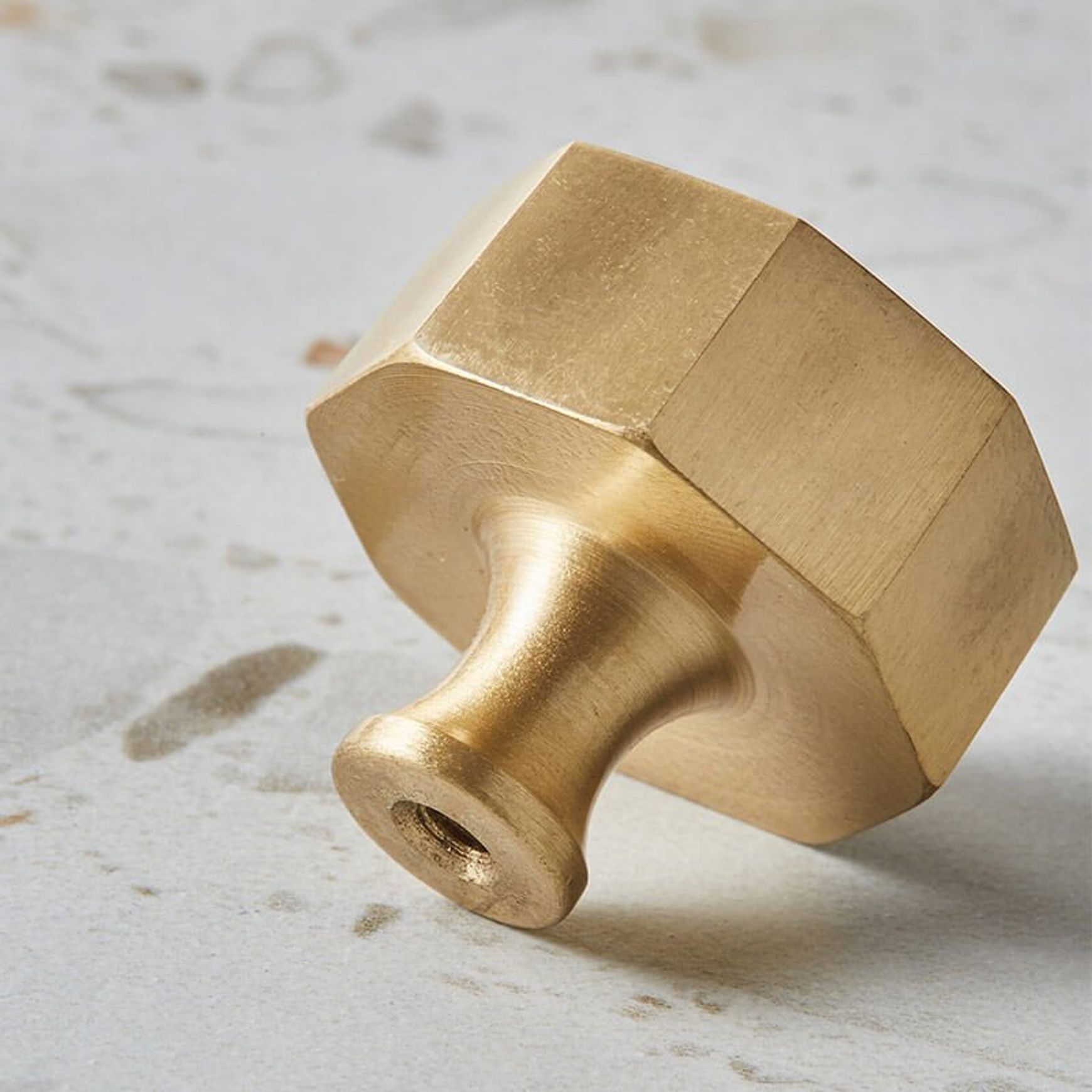 Octagon Solid Brass Cabinet Knobs