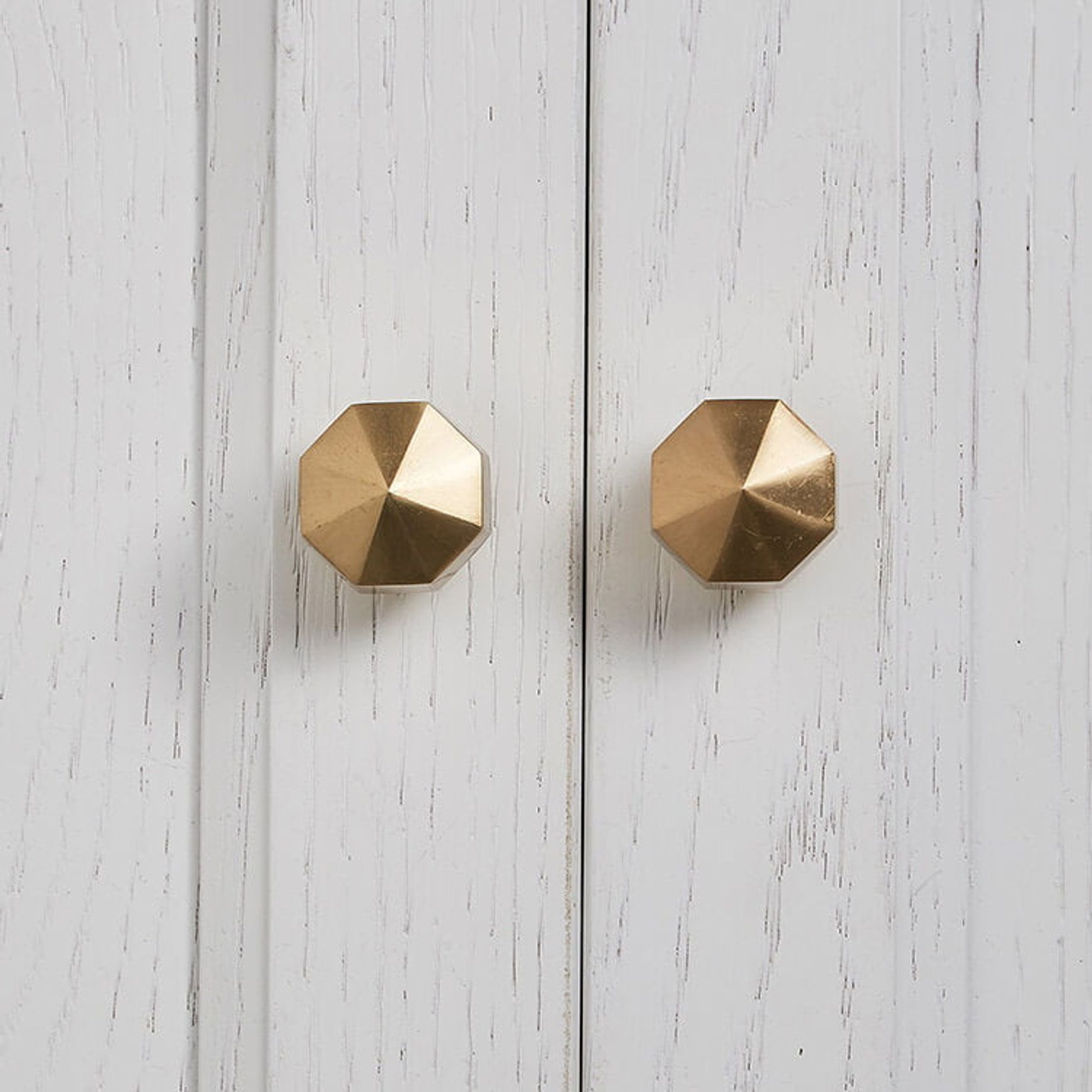 Octagon Solid Brass Cabinet Knobs