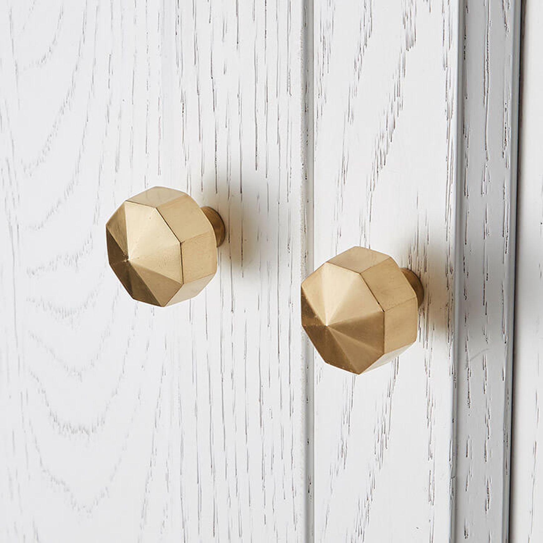 Octagon Solid Brass Cabinet Knobs