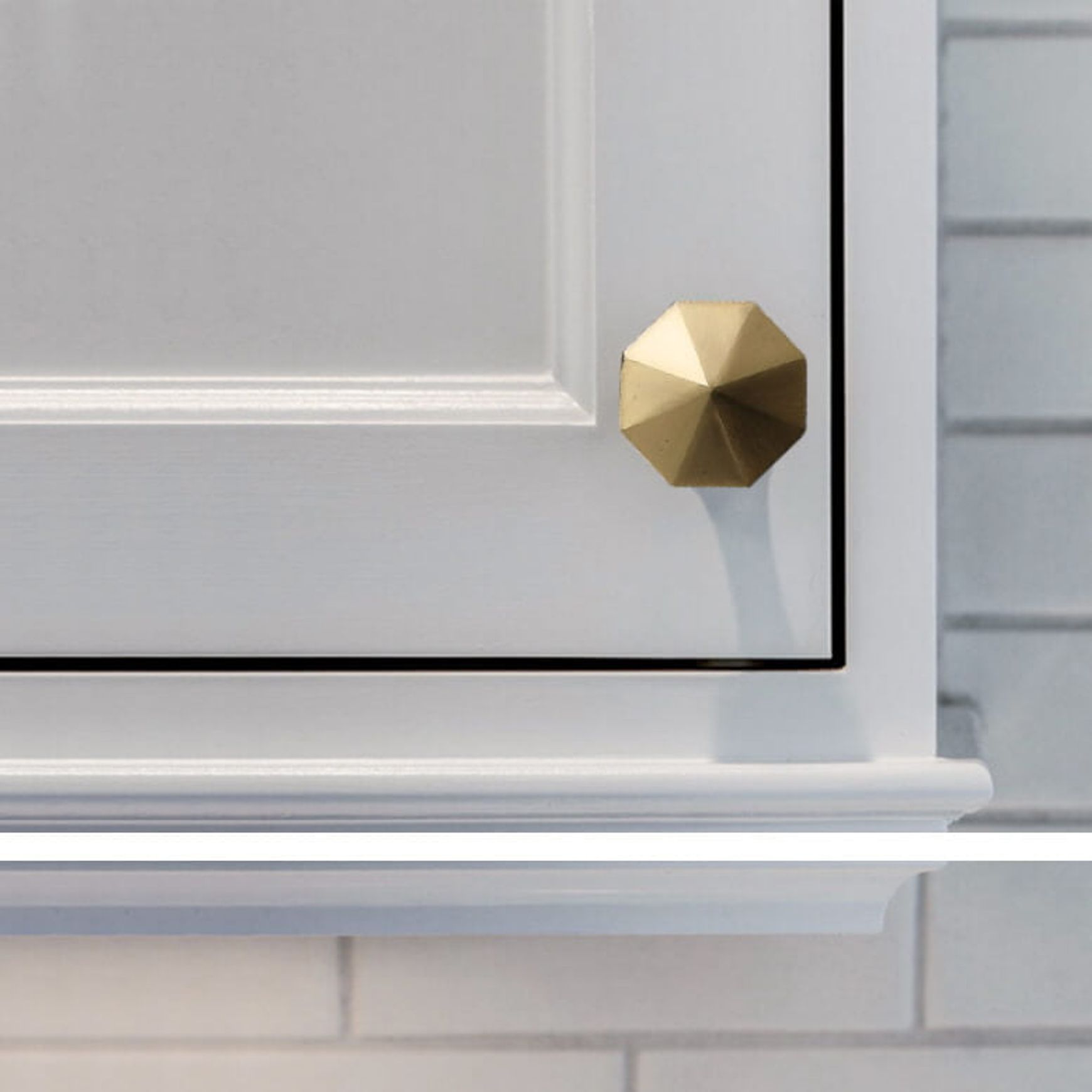 Octagon Solid Brass Cabinet Knobs