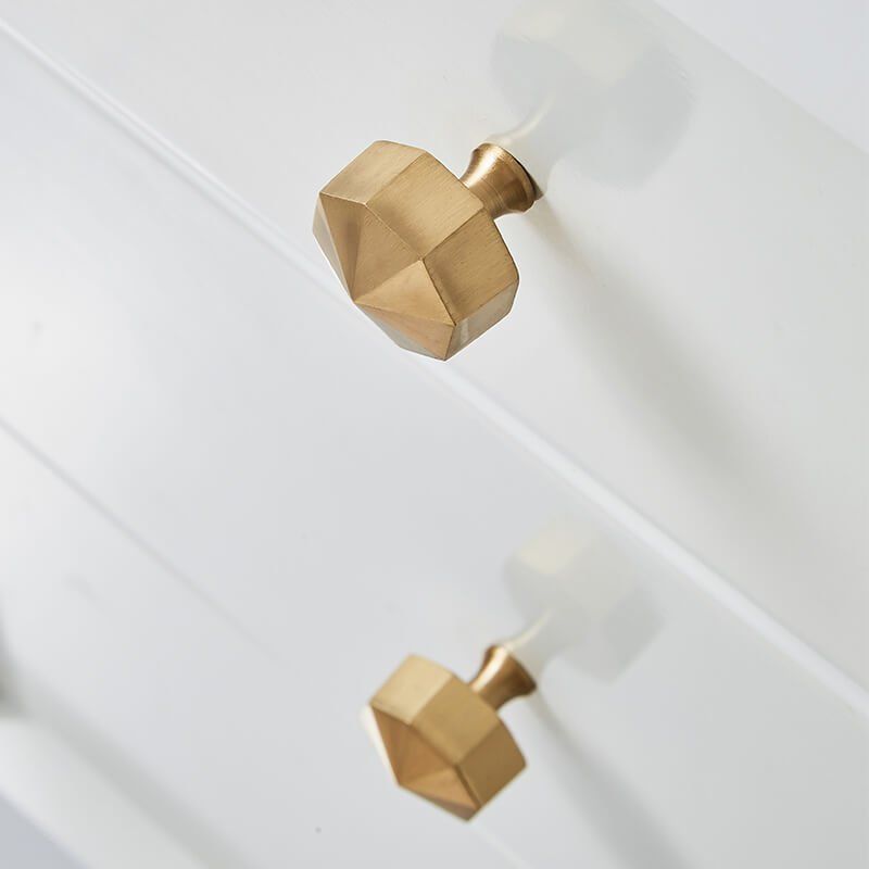 Octagon Solid Brass Cabinet Knobs