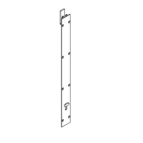 Brio Flush Bolt Square 600mm Necked Satin Nickel