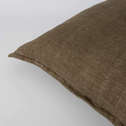 Baya Arcadia Handwoven Linen Cushion - Clove | Lumbar