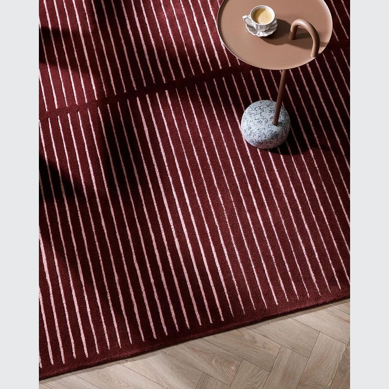 Baya Marlow NZ Wool Floor Rug - Wine