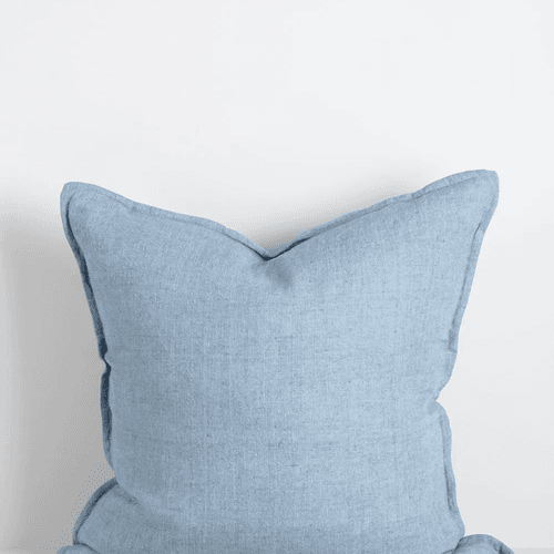 Baya Cassia Handwoven 100% Linen Cushion - Chambray | Square