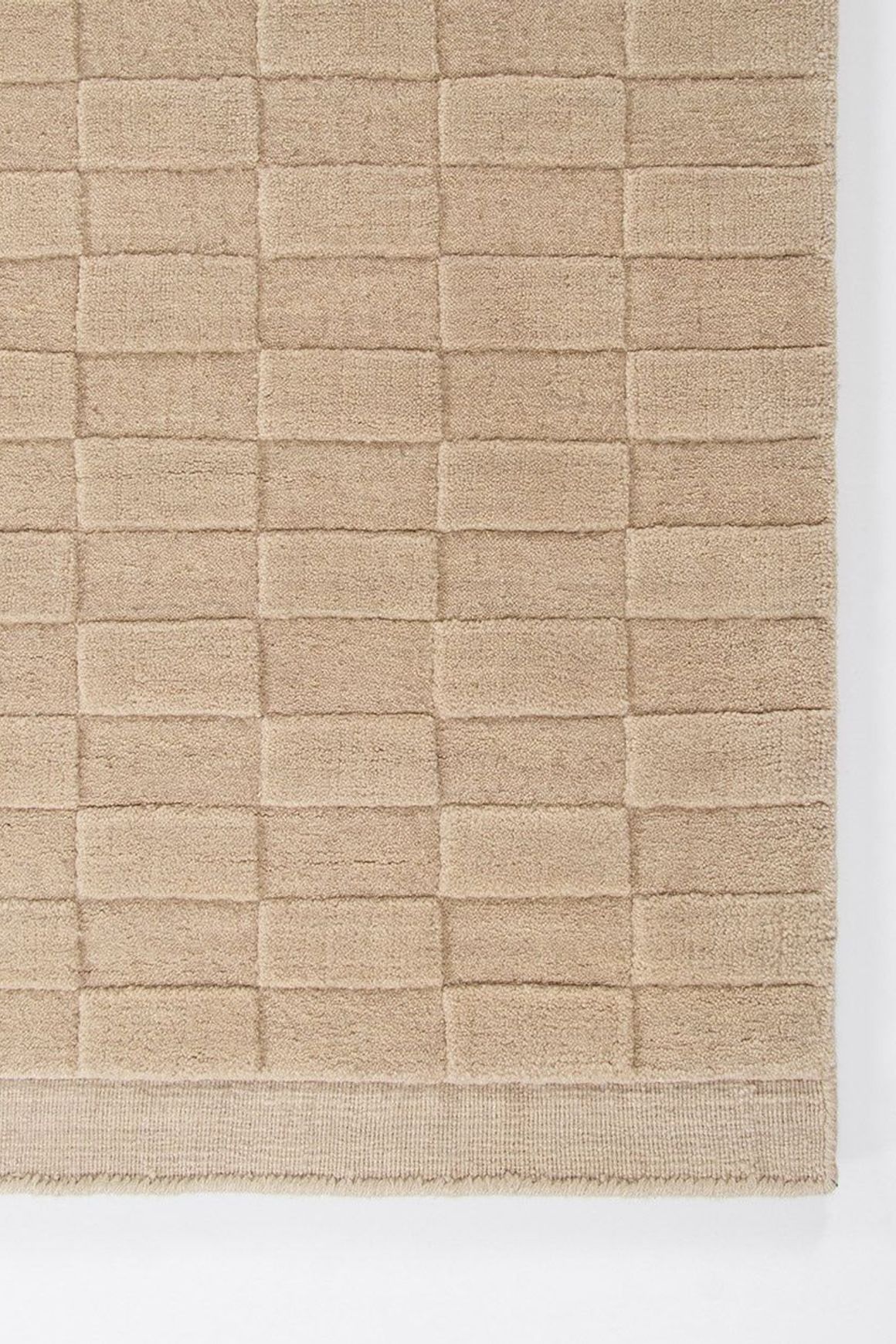 Baya Hugo Wool Floor Rug - Almond