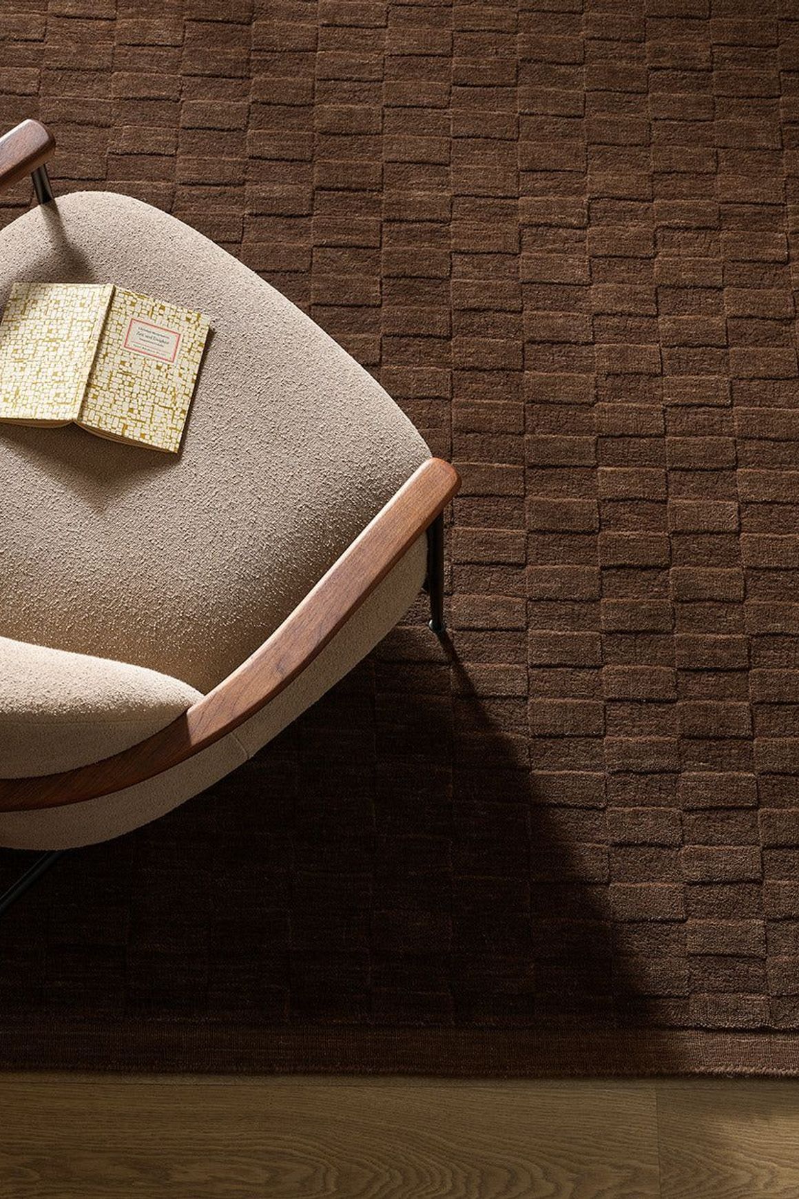 Baya Hugo Wool Floor Rug - Espresso