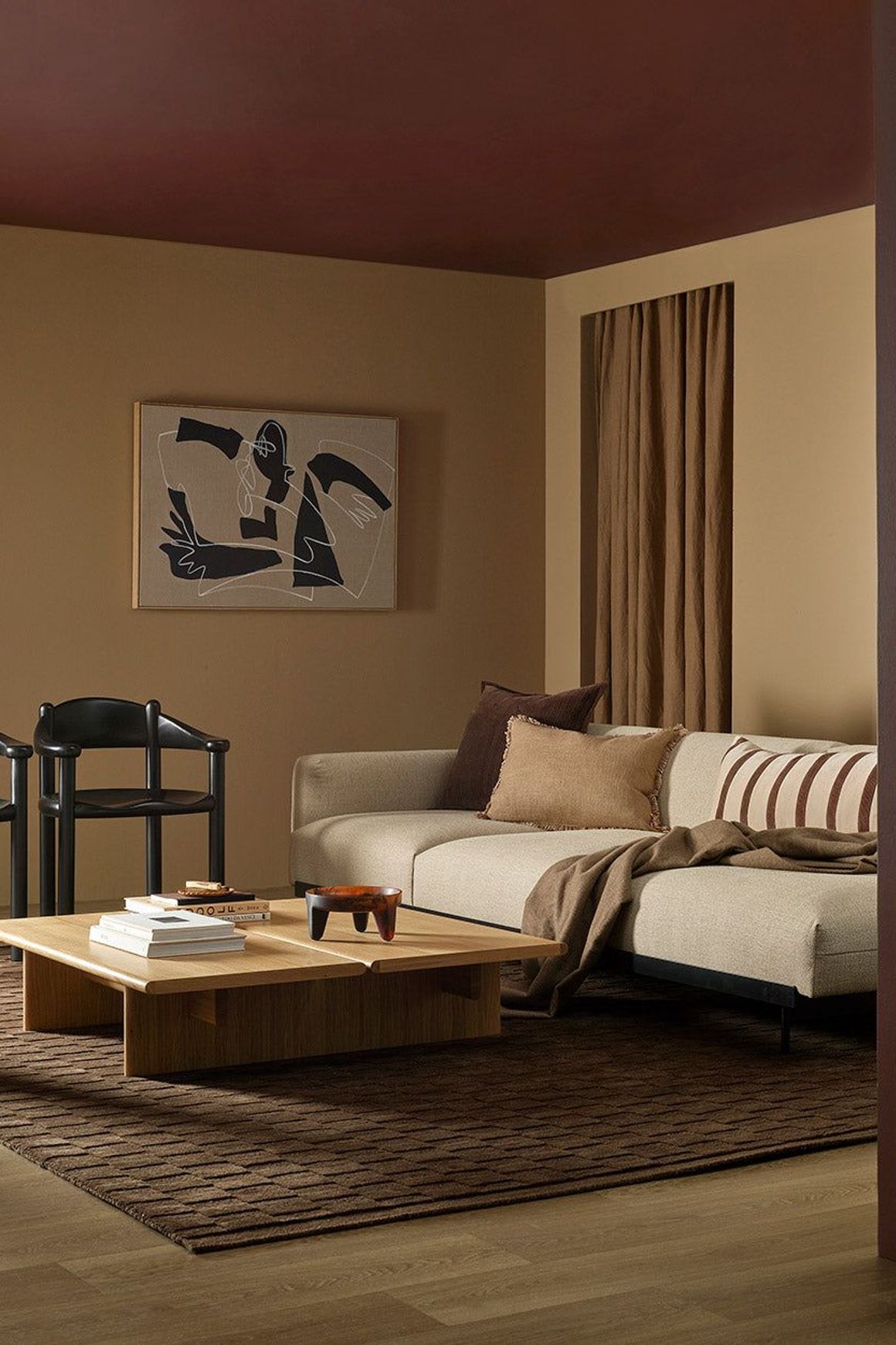 Baya Hugo Wool Floor Rug - Espresso