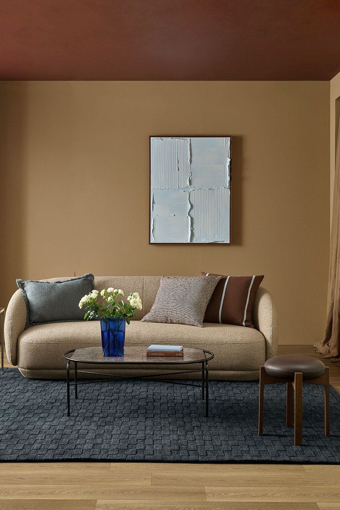 Baya Hugo Wool Floor Rug - Midnight