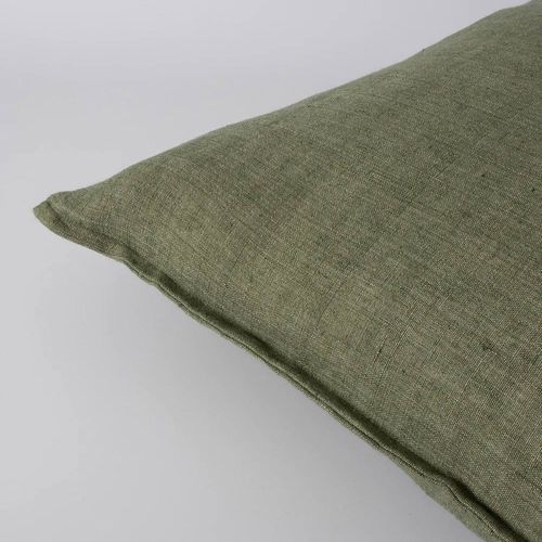 Baya Arcadia Handwoven Linen Cushion - Moss | Lumbar