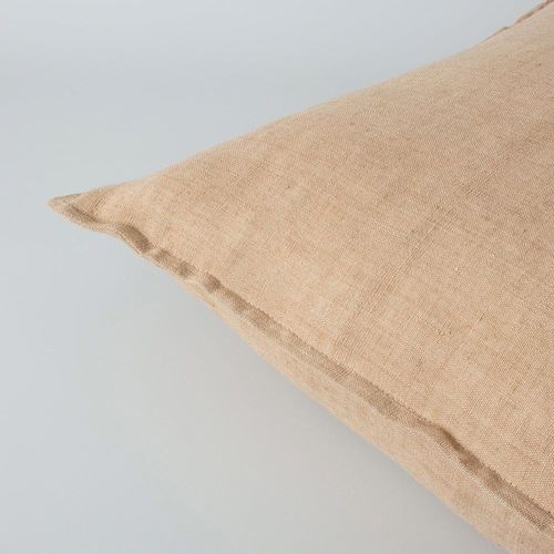 Baya Cassia Handwoven 100% Linen Cushion - Toasted Coconut | Square