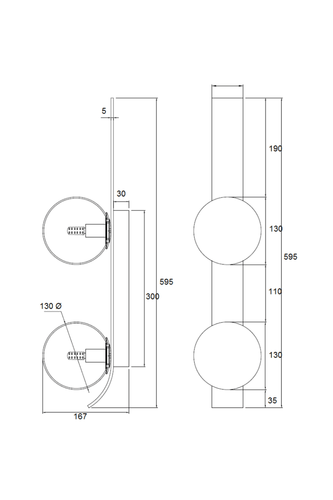 Belgrave Double Wall Light