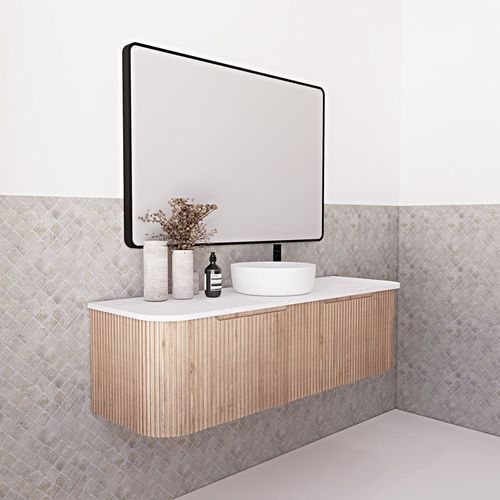 Riva Bergen Solid Timber 1500mm Single Bowl Wall Hung Vanity