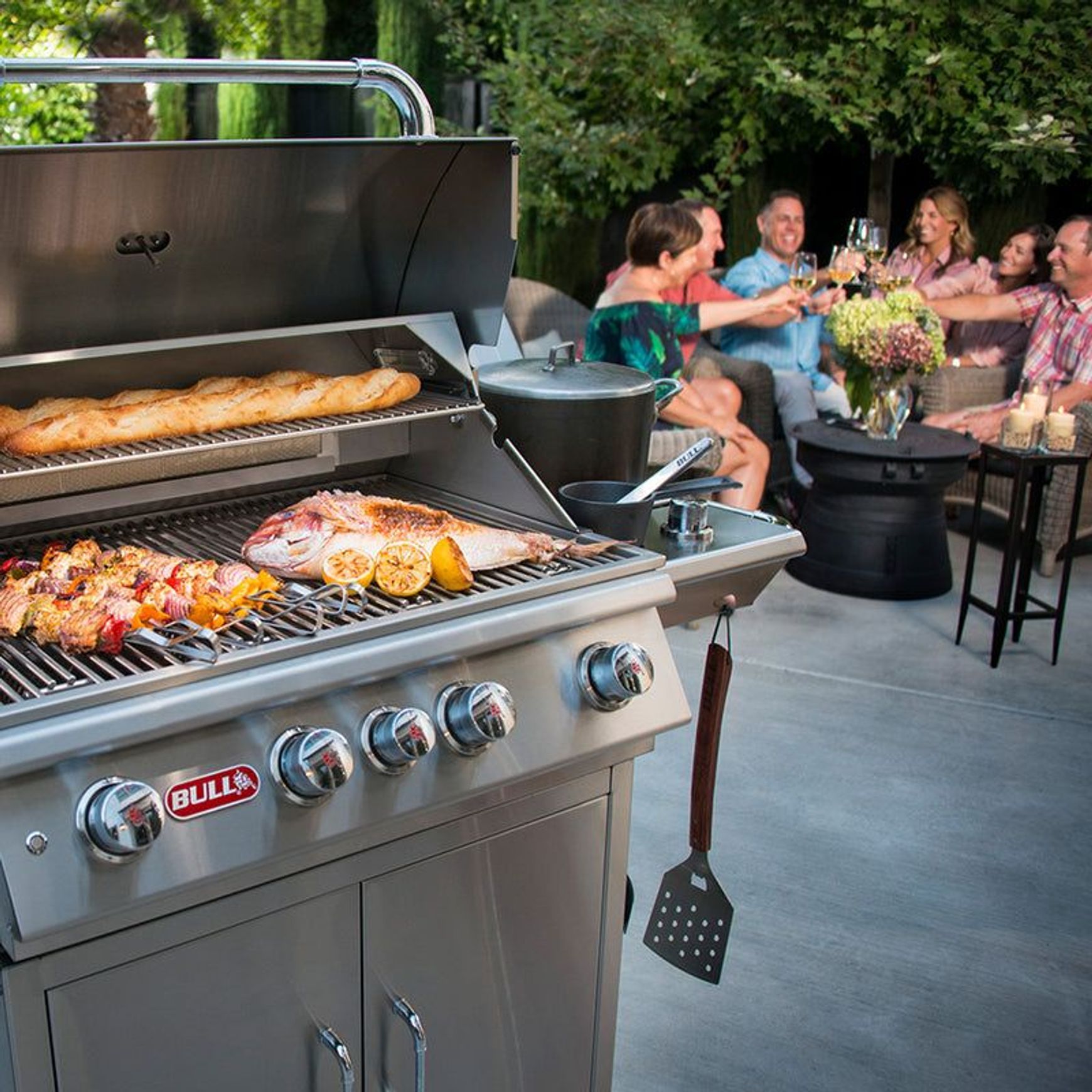 Bull Angus 76cm Drop In Grill and Cart