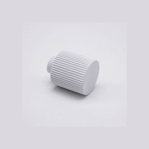 White Fluted Knob - Rhea