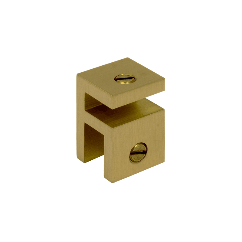 Buddy Shower Glass Bracket Brushed Brass PVD
