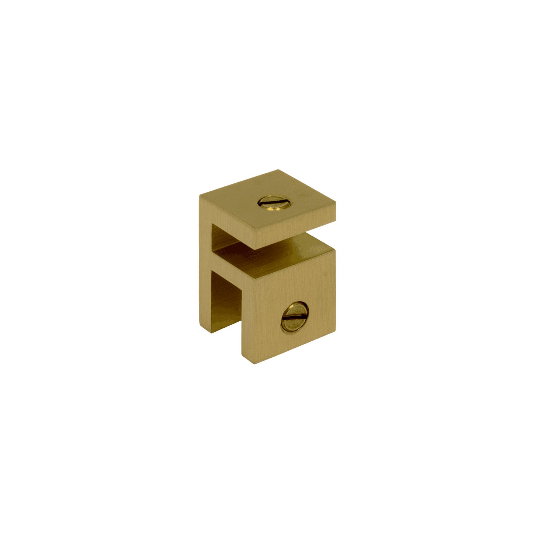 Buddy Shower Glass Bracket Brushed Brass PVD