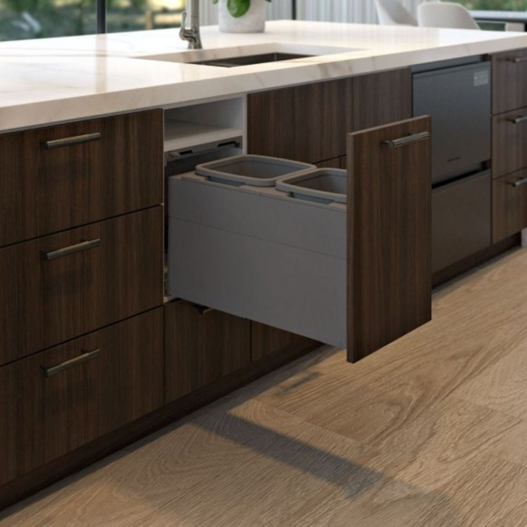 Concelo entro 2x13L for Blum MERIVOBOX 350mm Orion Grey