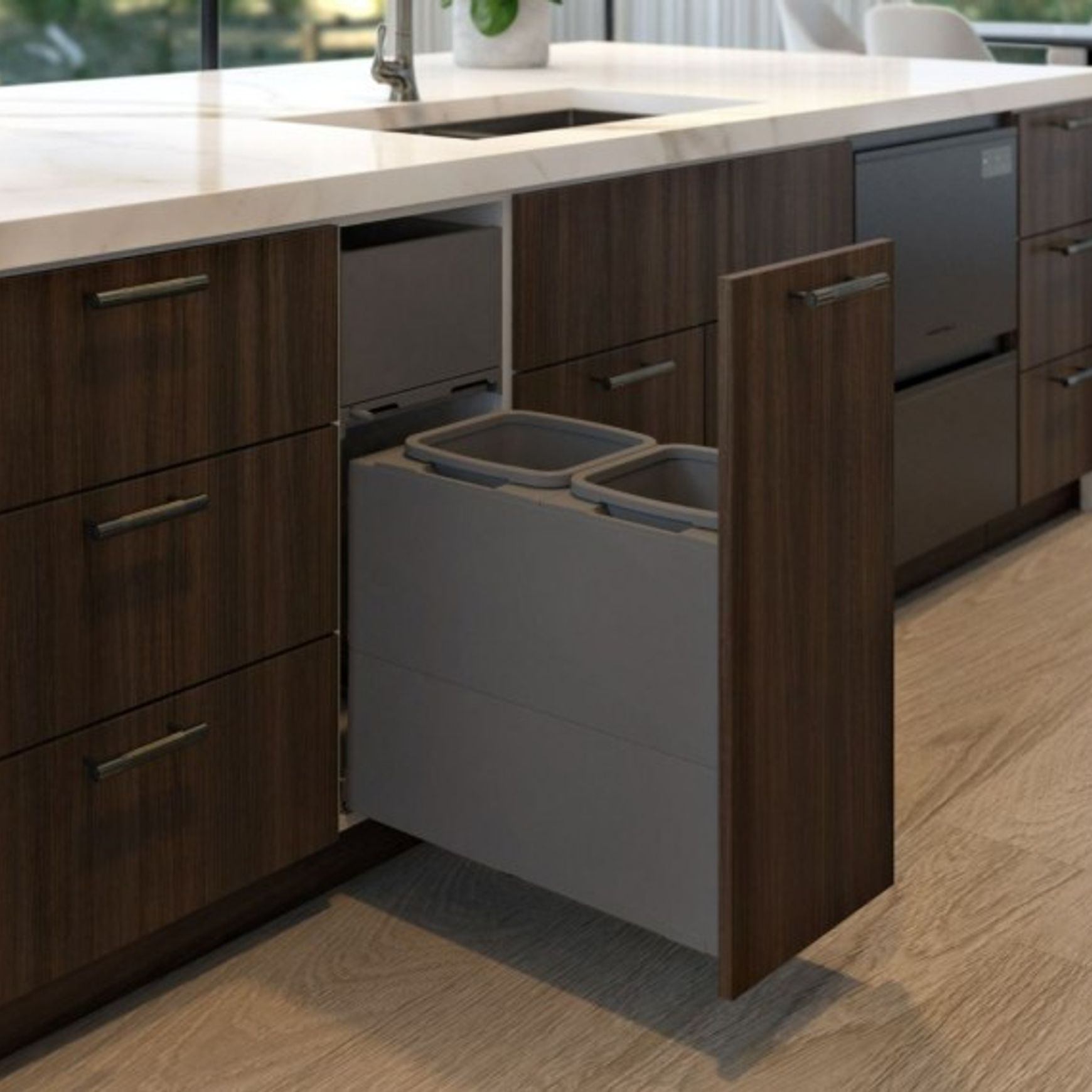 Concelo entro 2x16L for Blum MERIVOBOX 350mm Orion Grey