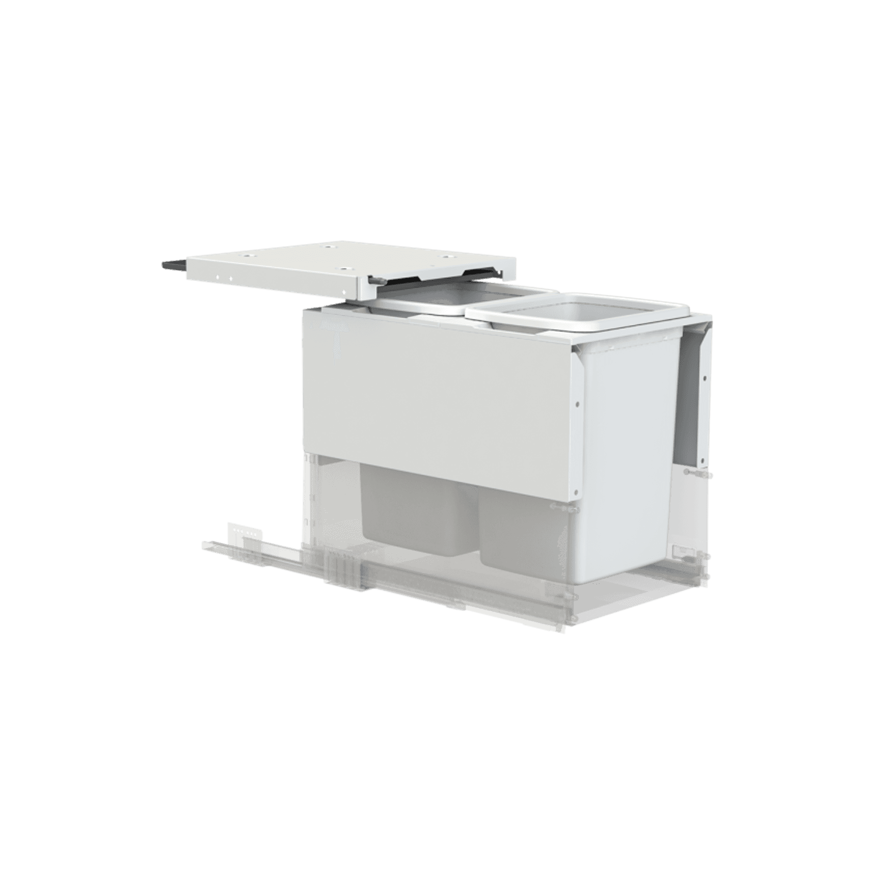 Concelo entro 2x20L for Blum MERIVOBOX 400mm Silk White