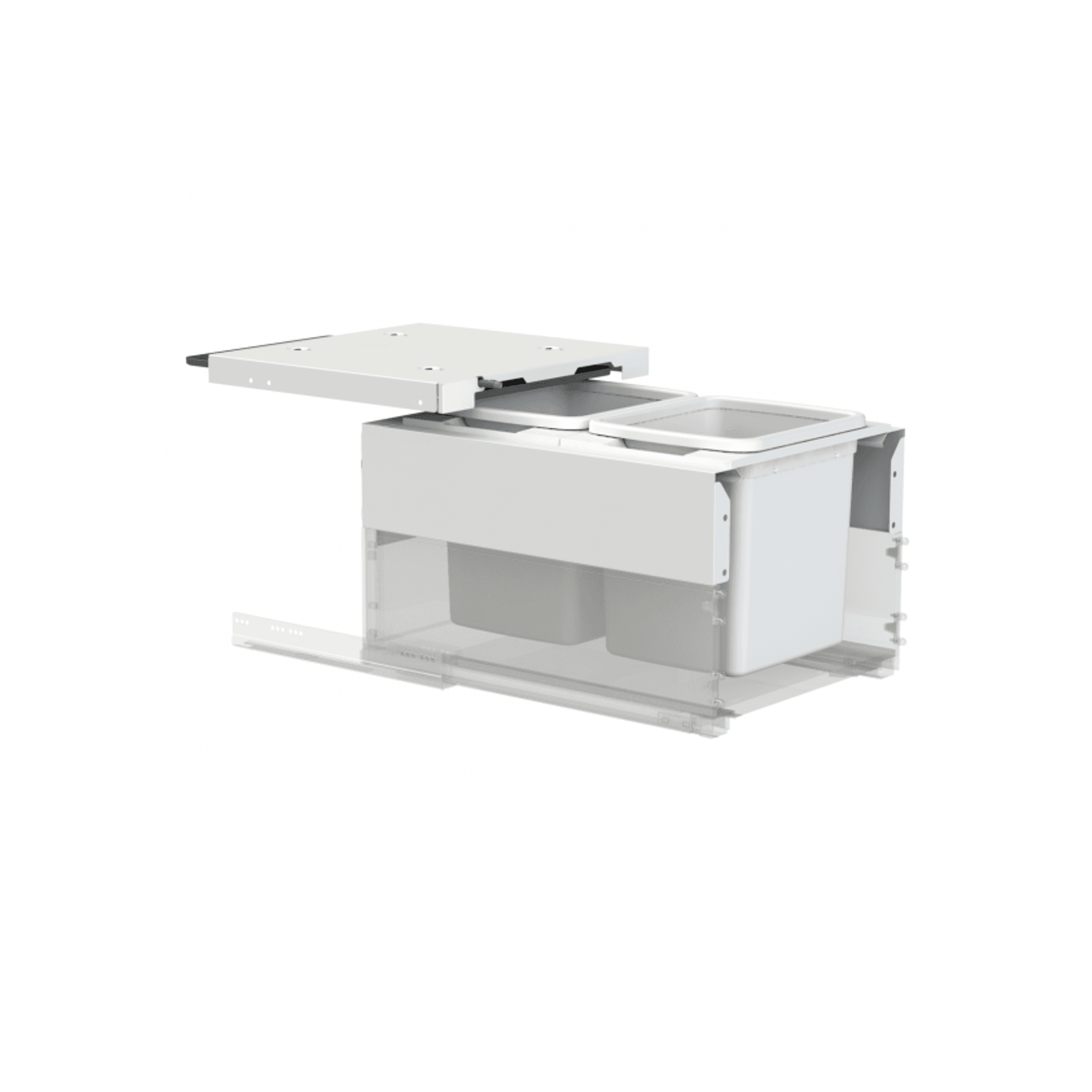 Concelo entro 2x15L for Blum MERIVOBOX 450mm Silk White