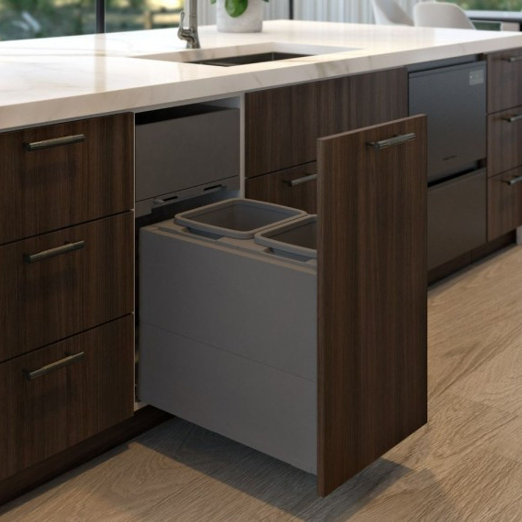 Concelo entro 2x20L for Blum MERIVOBOX 450mm Orion Grey