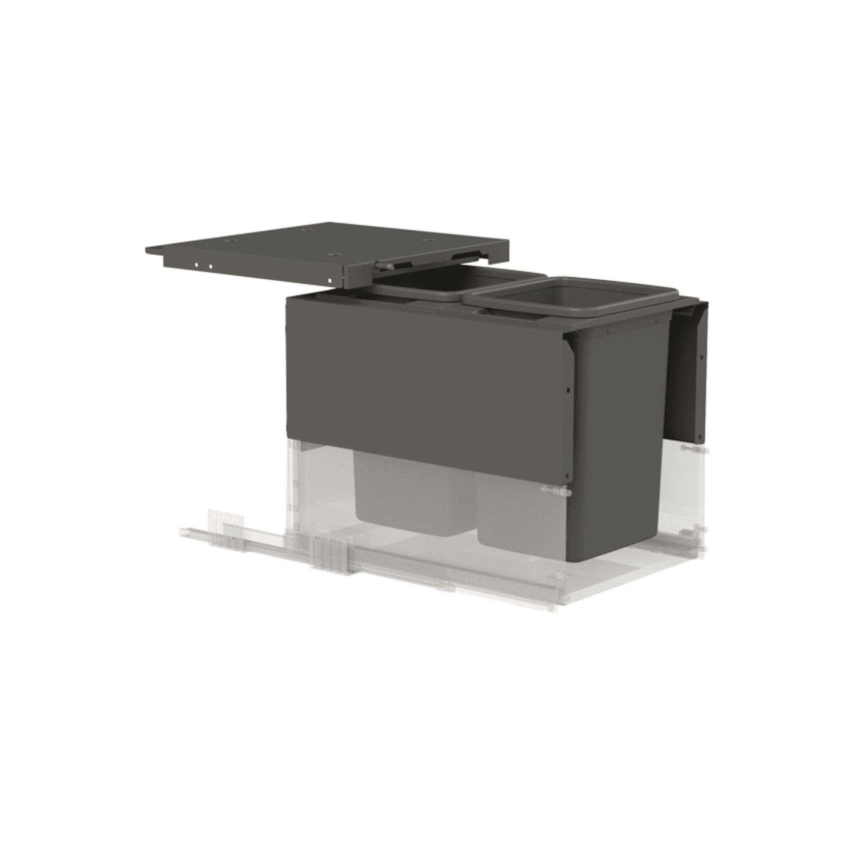 Concelo entro 2x20L for Blum MERIVOBOX 450mm Orion Grey