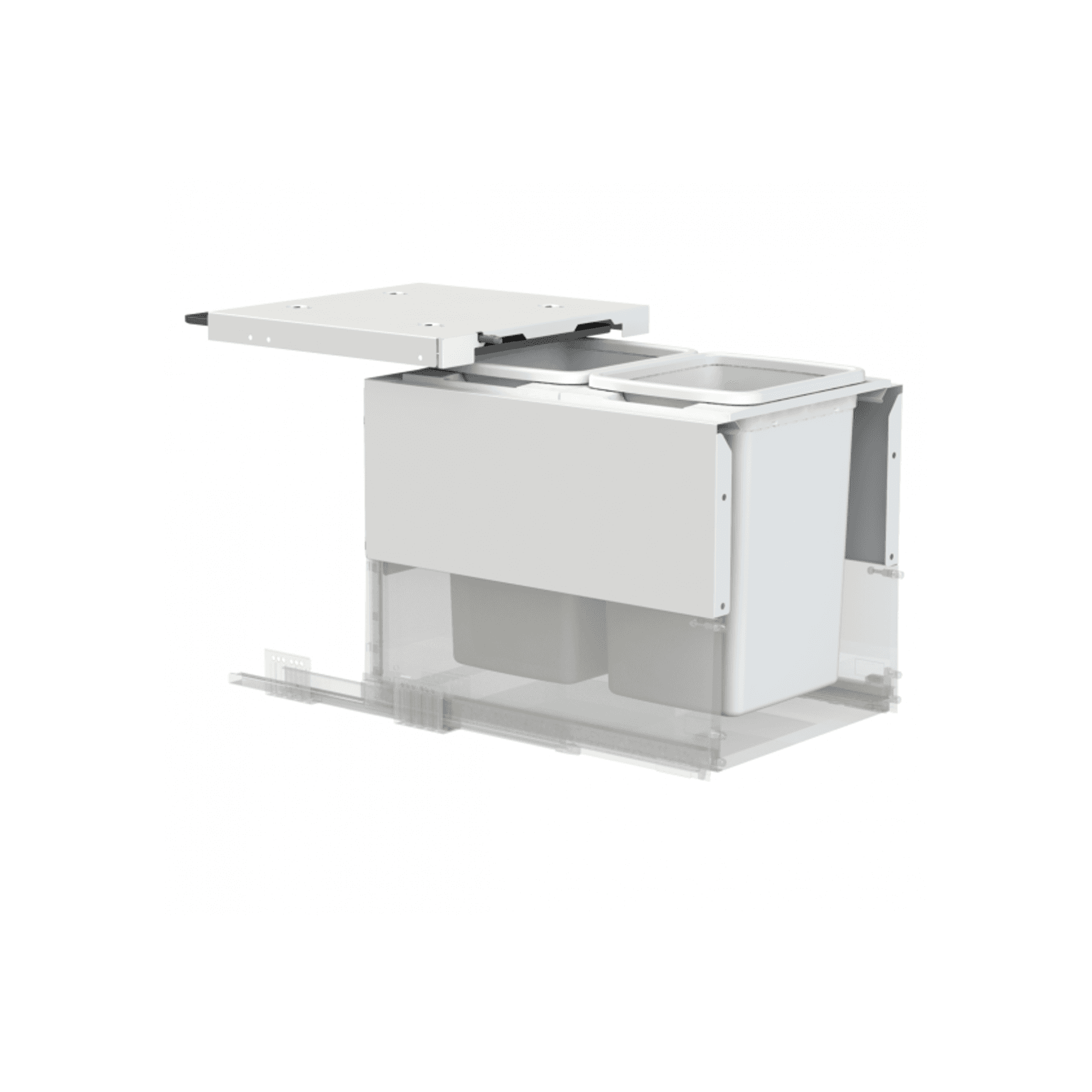 Concelo entro 2x20L for Blum MERIVOBOX 450mm Silk White