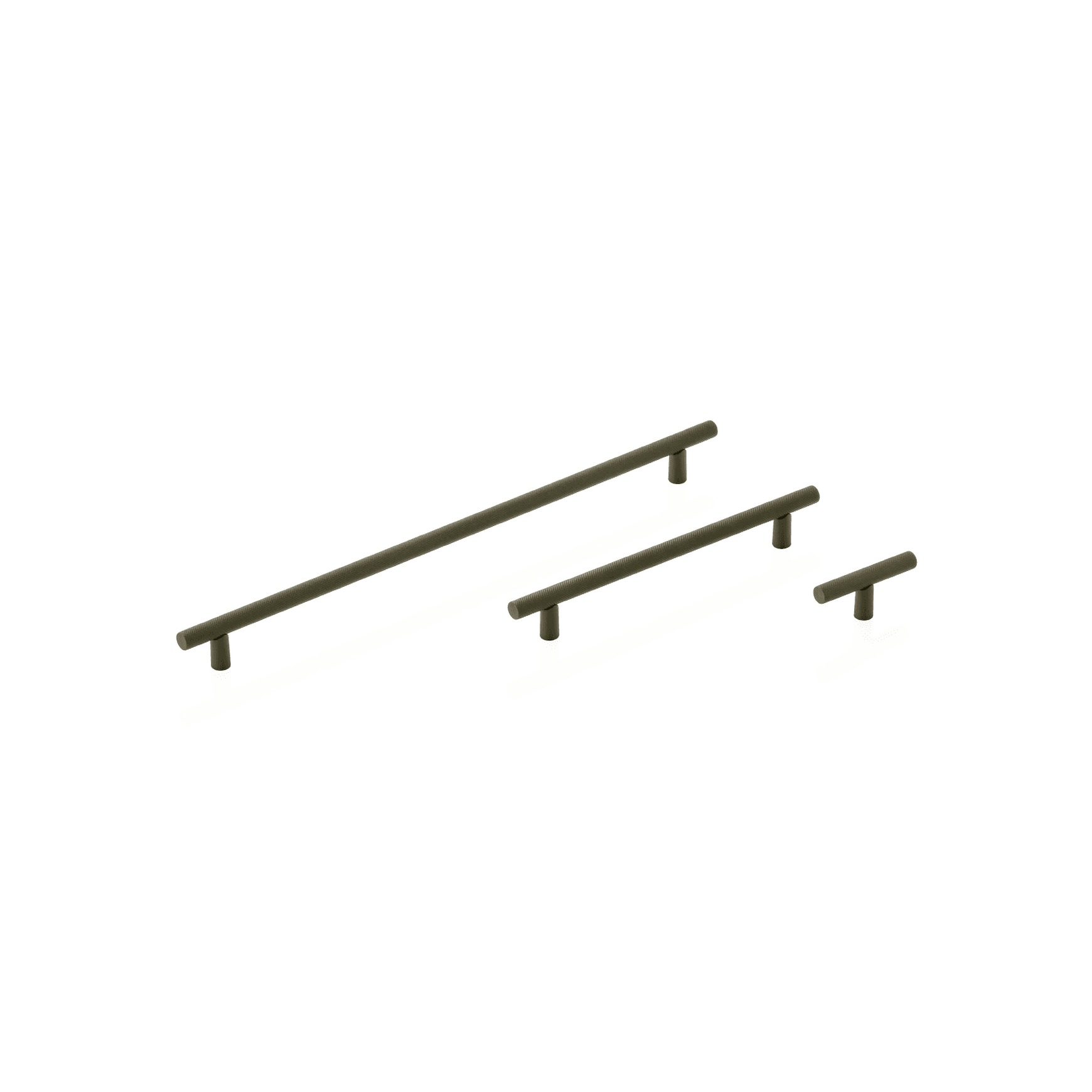Arezzo Knurled Bar Handle - Round Fixing Post