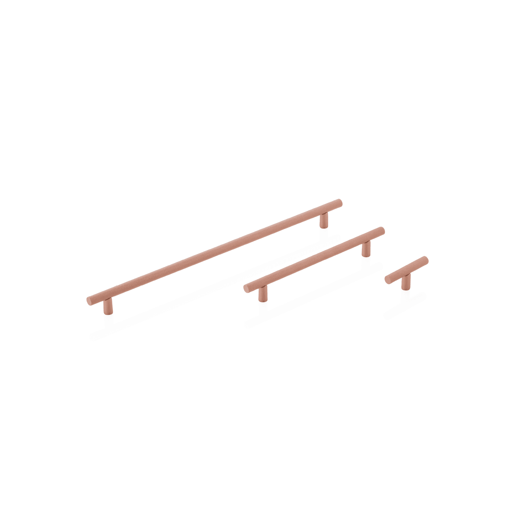 Arezzo Knurled Bar Handle - Round Fixing Post